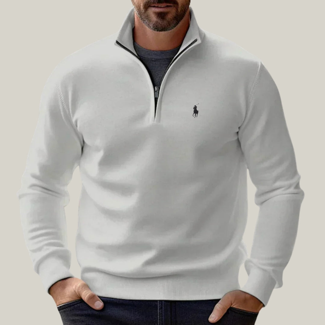 Suéter Ralph Lauren ¼ Zíper 100% Algodão