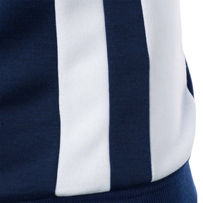 Suéter Zip Stripe Essential – 100% Algodão (Slim)