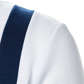 Suéter Zip Stripe Essential – 100% Algodão (Slim)