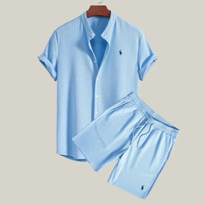 Conjunto Heritage – R&L 100% Algodão Slim (Polo + Short)