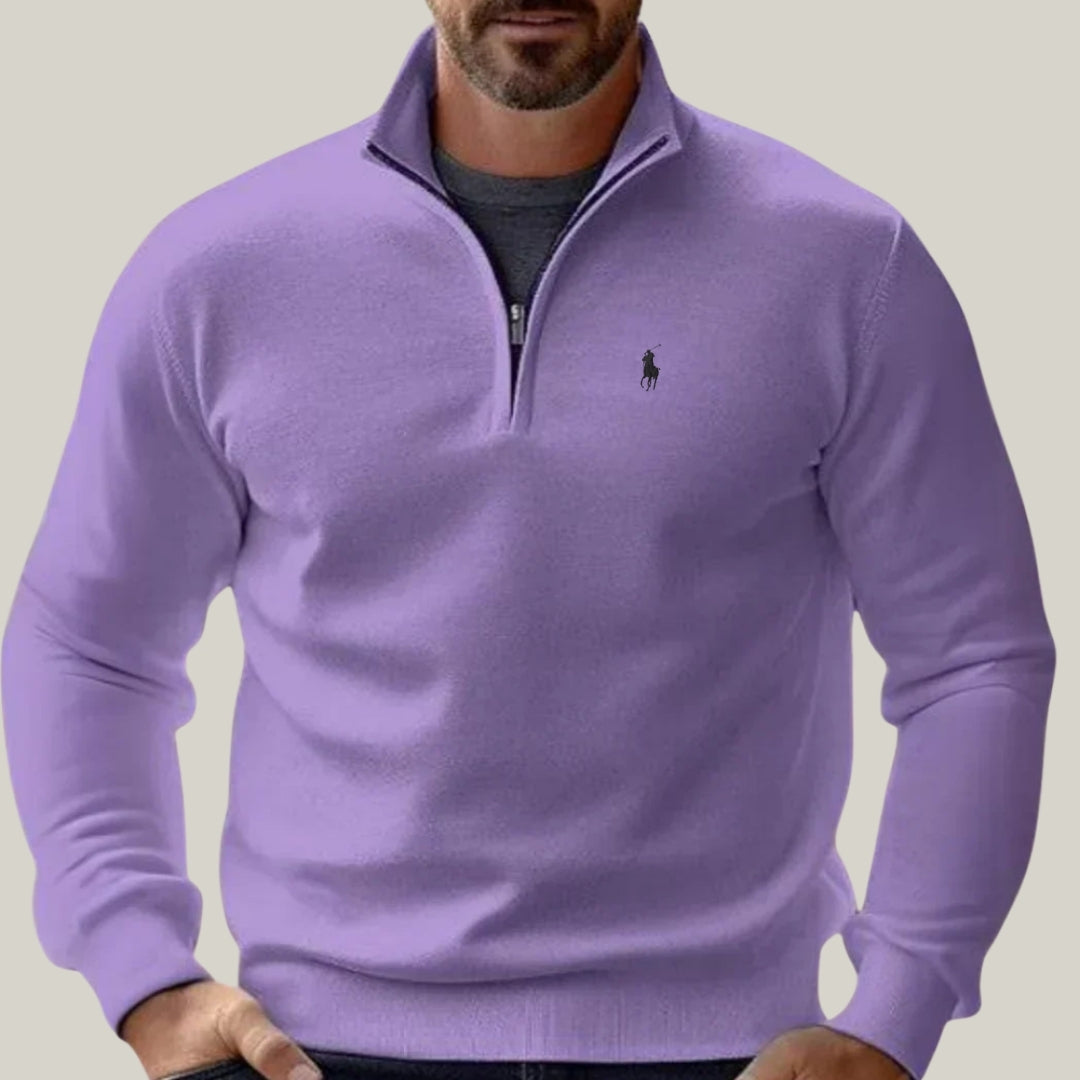 Suéter Ralph Lauren ¼ Zíper 100% Algodão