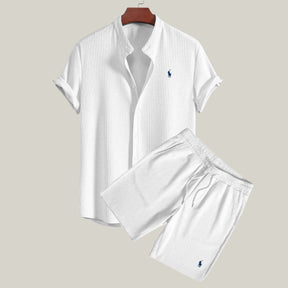 Conjunto Heritage – R&L 100% Algodão Slim (Polo + Short)