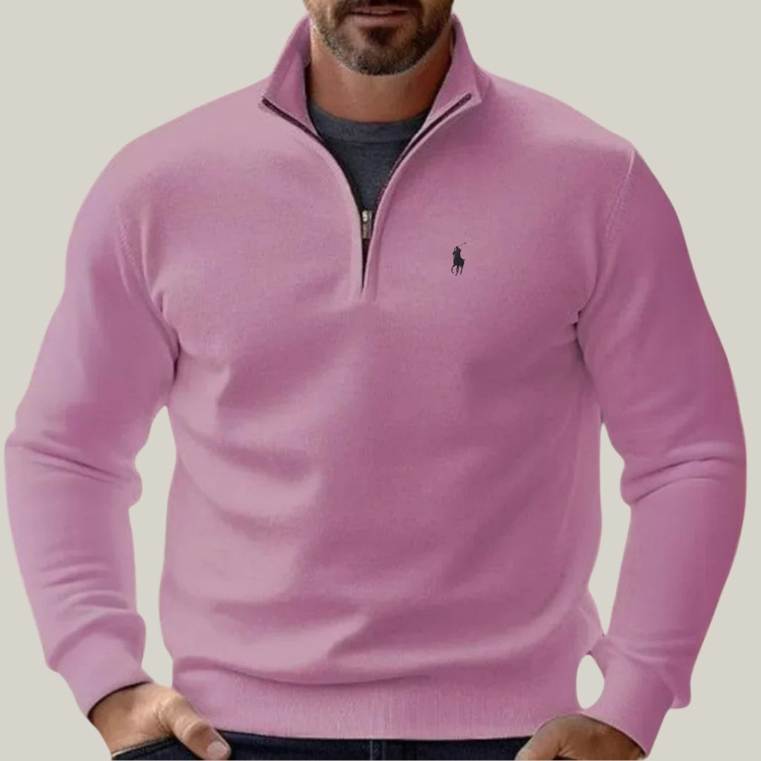 Suéter Ralph Lauren ¼ Zíper 100% Algodão