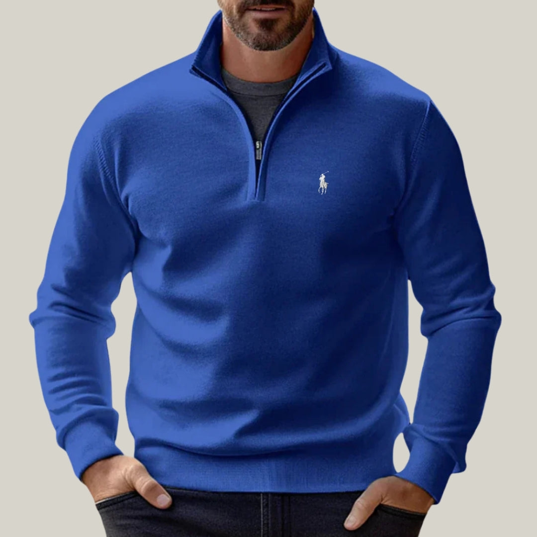 Suéter Ralph Lauren ¼ Zíper 100% Algodão