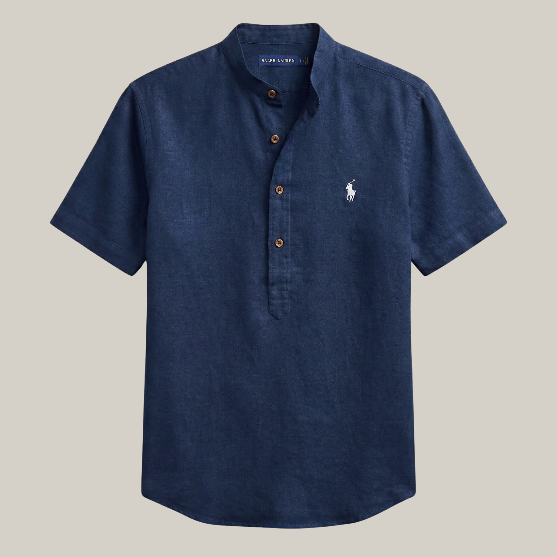 Camisa gola padre slim 100% algodão  - R&L