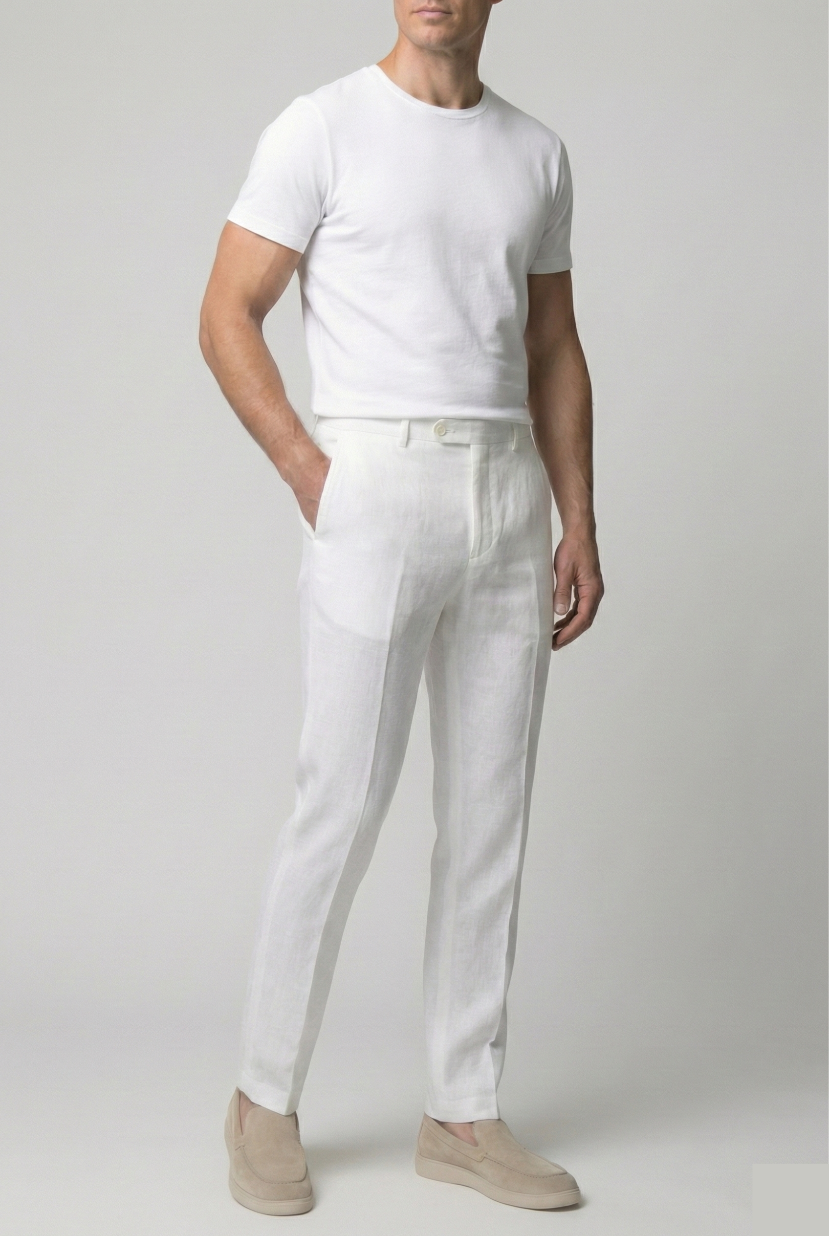 Calça Hitochi Leone – alfaiataria Slim 100% Linho