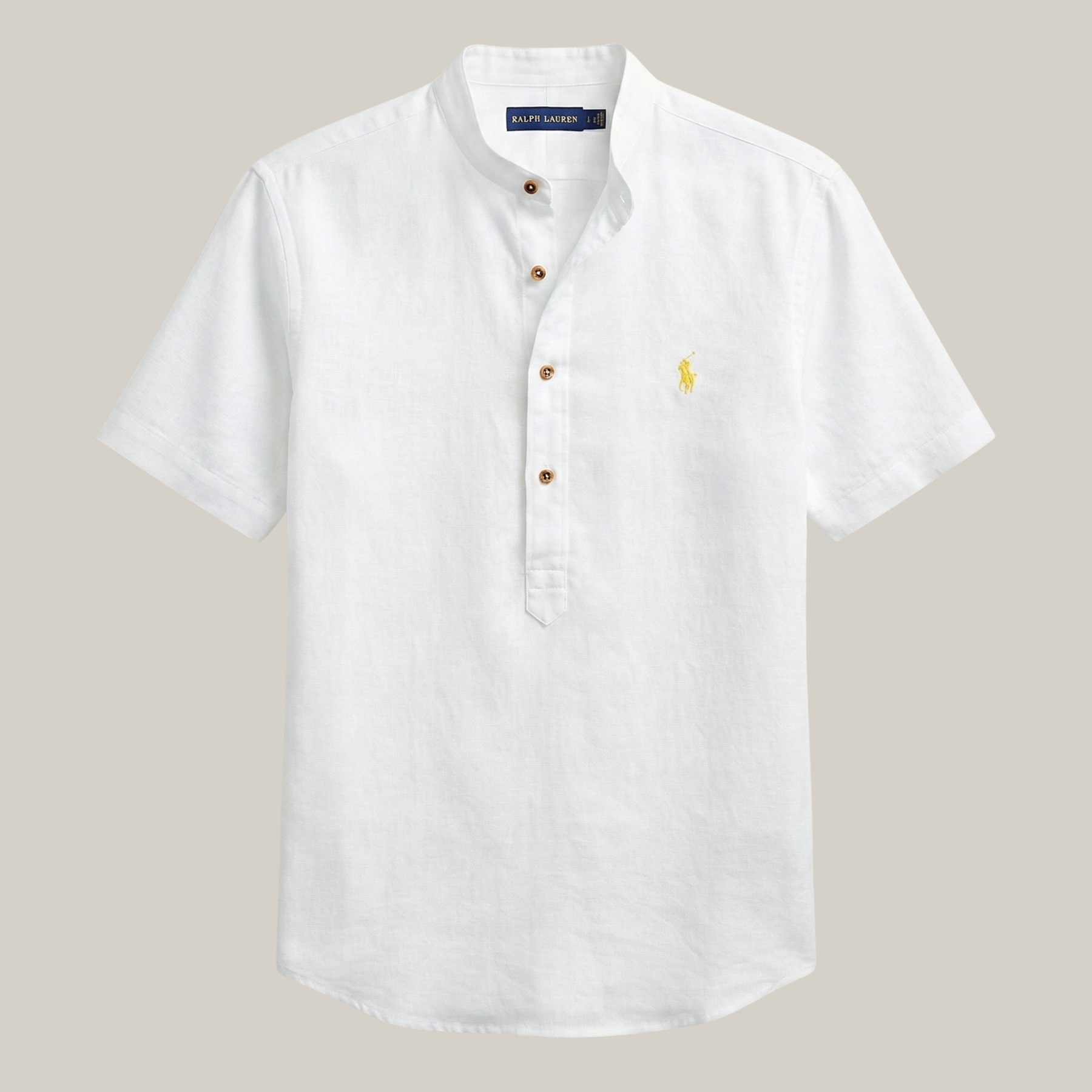 Camisa gola padre slim 100% algodão  - R&L