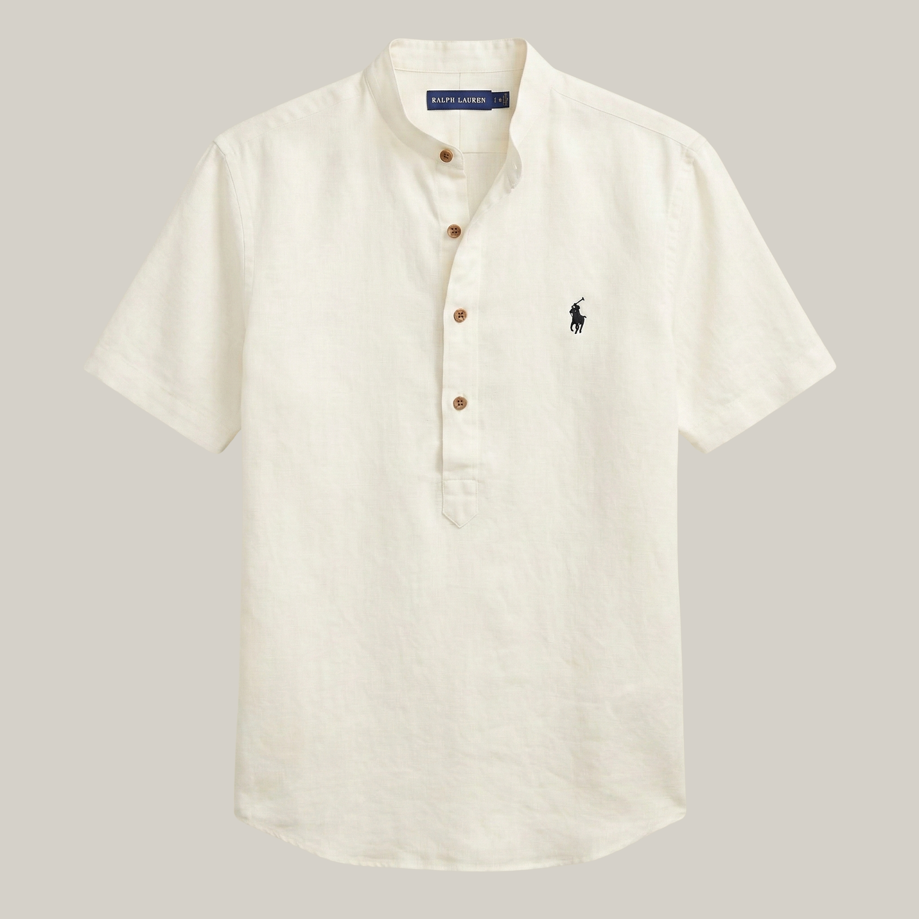 Camisa gola padre slim 100% algodão  - R&L