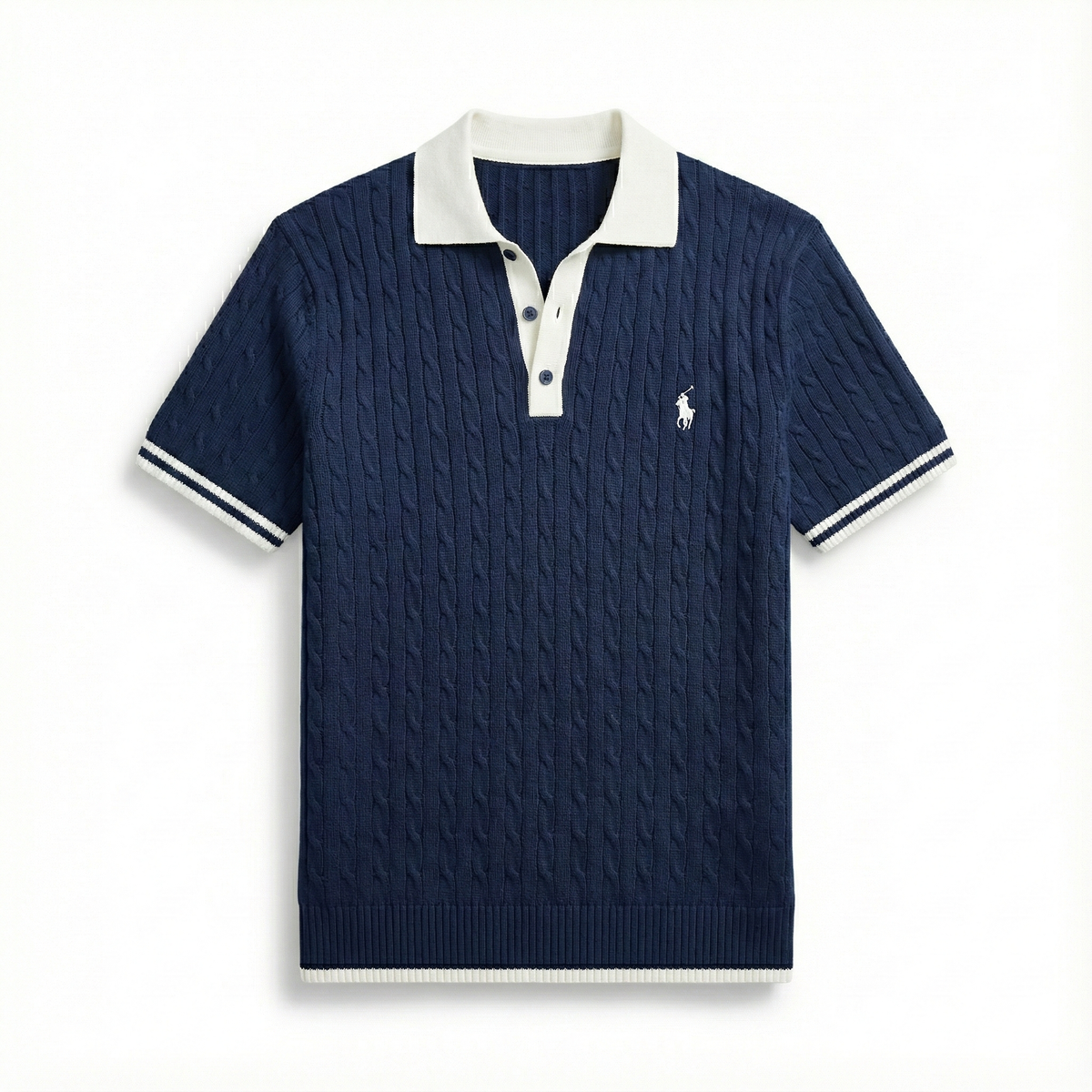 Polo Ralph Lauren Tricot Cable Knit Slim Fit 100% Algodão | Original