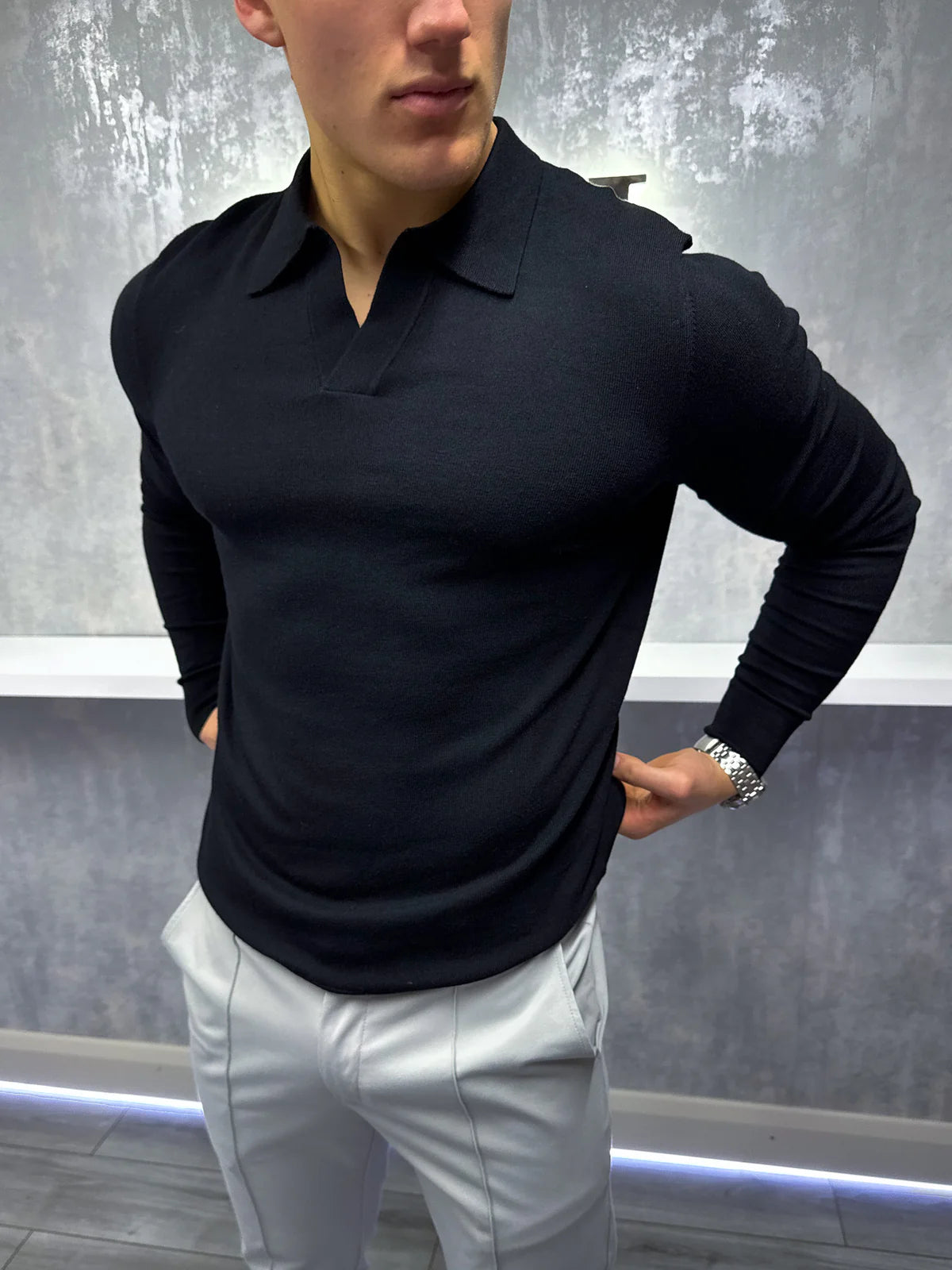 Polo Leone – 100% Algodão Premium (Manga Longa)