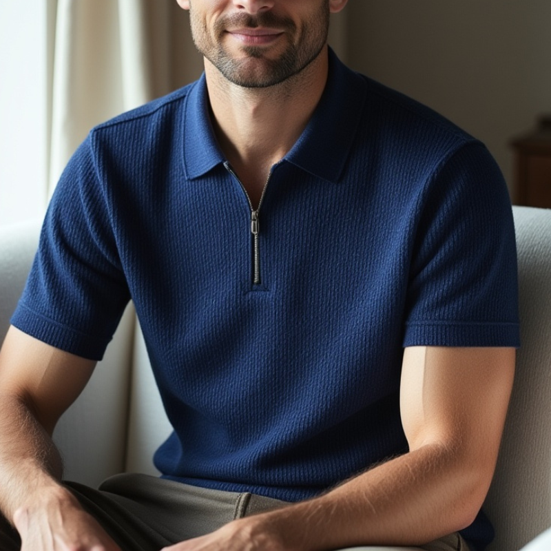 Camisa Polo Malha Francesa Gray