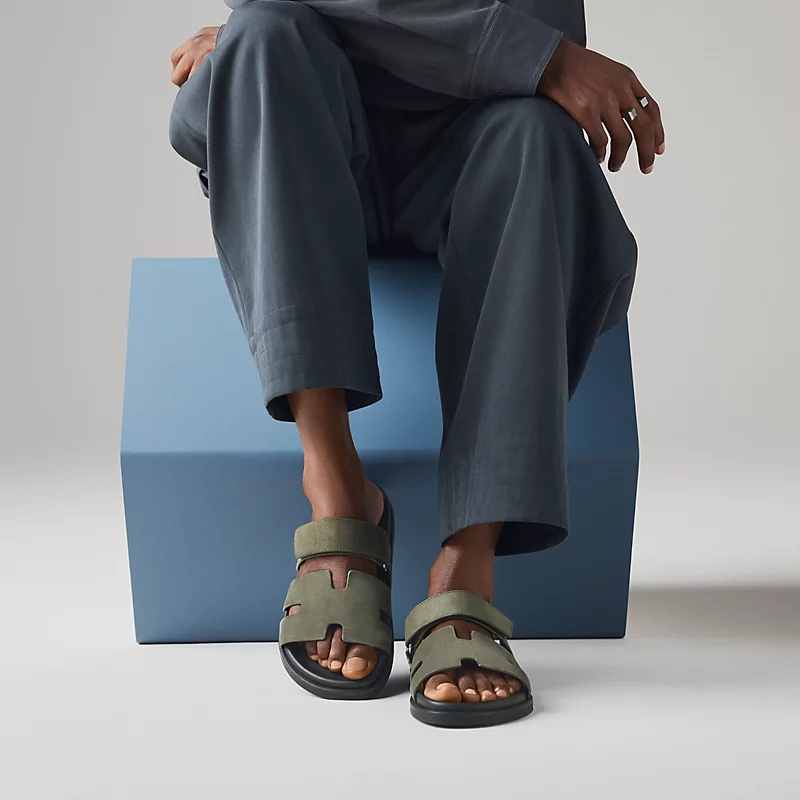 Sandália Hermes Chypre Camurça