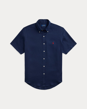 Camisa Linho Polo Ralph Lauren Manga Curta